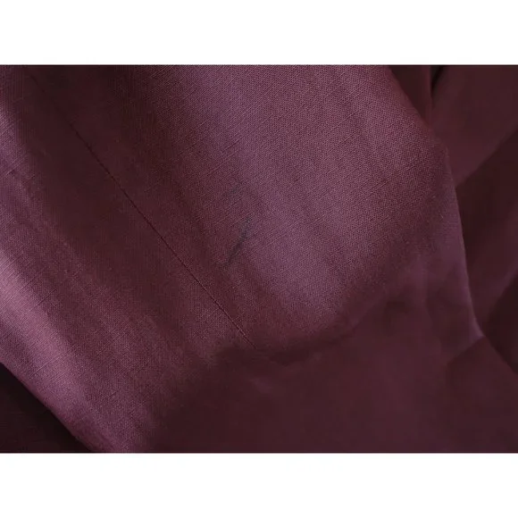 Vintage 90s Valentino Miss V Muted Mulberry Aubergine Silk Linen Blazer 44 US 8 - Picture 5 of 5